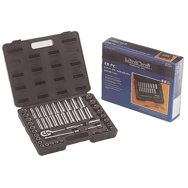 Vulcan Socket Set 48Pc 3/8Dr Sae/Met TS4733/8SA/ME Zoro